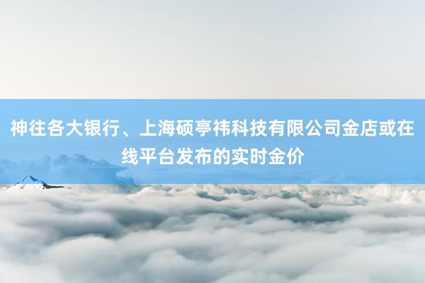神往各大银行、上海硕亭祎科技有限公司金店或在线平台发布的实时金价